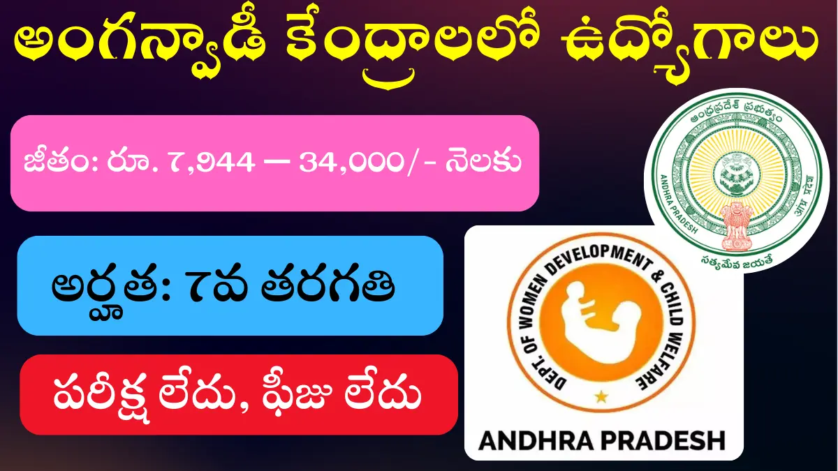 WCD Nandyal Recruitment 2024
